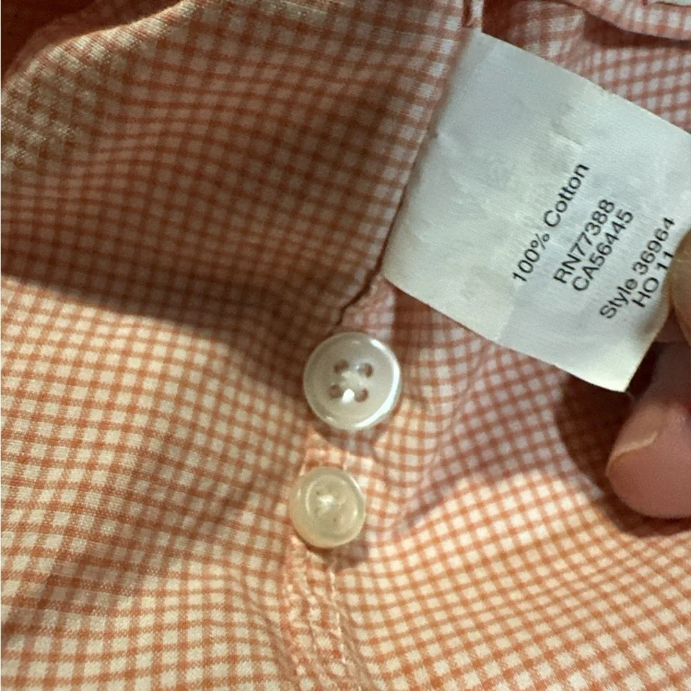 J. Crew Men's Gingham Light Coral Dress Button-Down Shirt